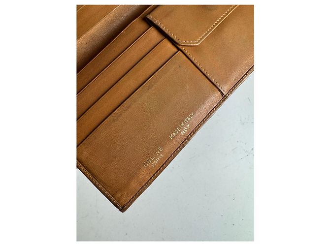 Triomphe Céline Vintage Celine Paris monogram ID holder / Card holder brown - view 4