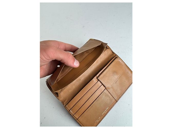 Triomphe Céline Vintage Celine Paris monogram ID holder / Card holder brown - view 6