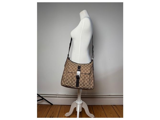 Vintage Gucci Monogramm Tasche beige braun - Ansicht 2