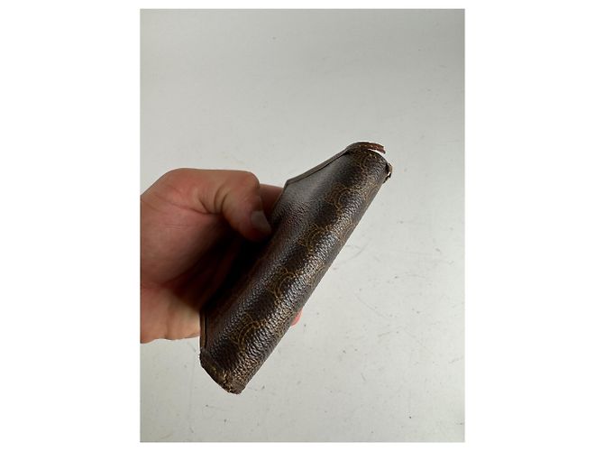 Céline Vintage Celine Triomphe Monogram leather wallet brown - view 10