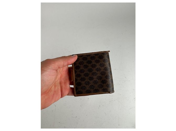 Céline Vintage Celine Triomphe Monogram leather wallet brown - view 11