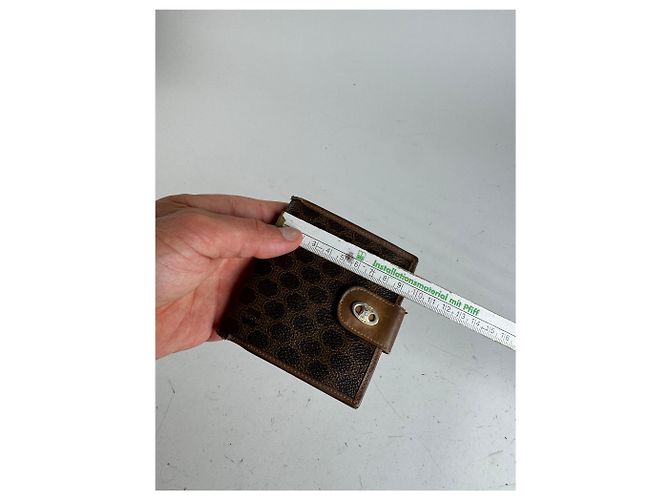 Céline Vintage Celine Triomphe Monogram leather wallet brown - view 12