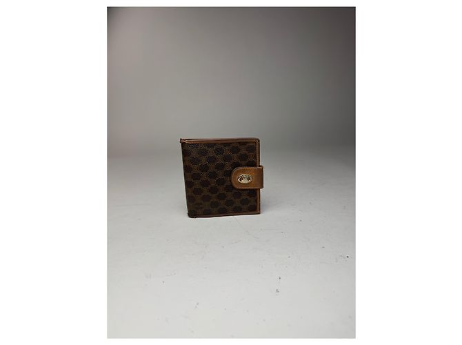 Céline Vintage Celine Triomphe Monogram leather wallet brown - view 14