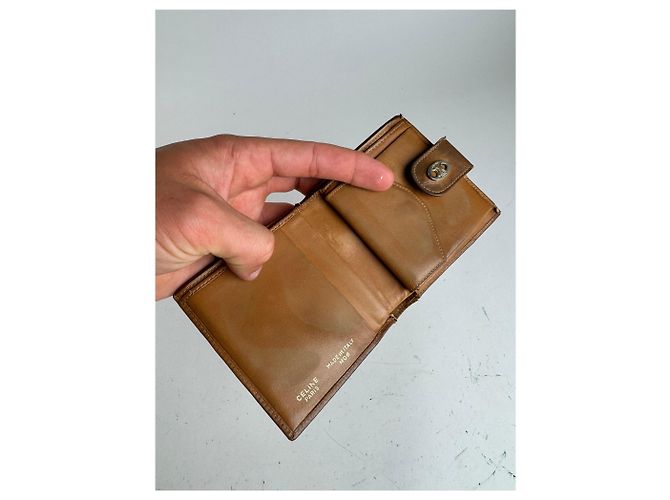 Céline Vintage Celine Triomphe Monogram leather wallet brown - view 4