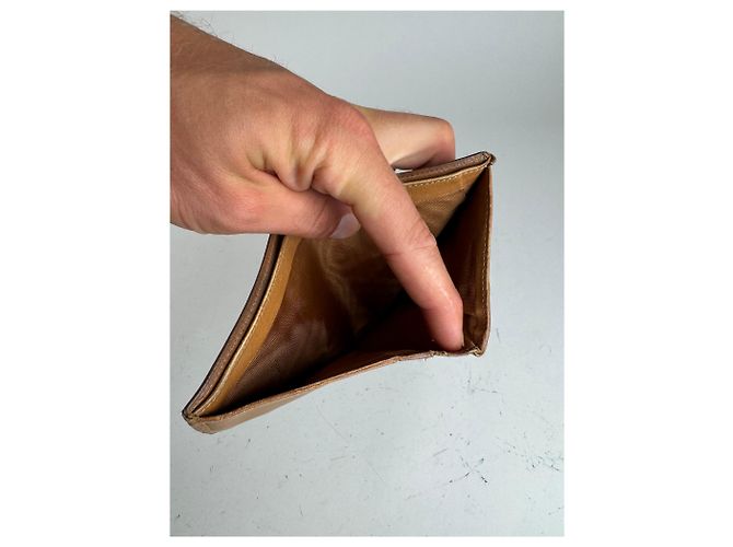 Céline Vintage Celine Triomphe Monogram leather wallet brown - view 8