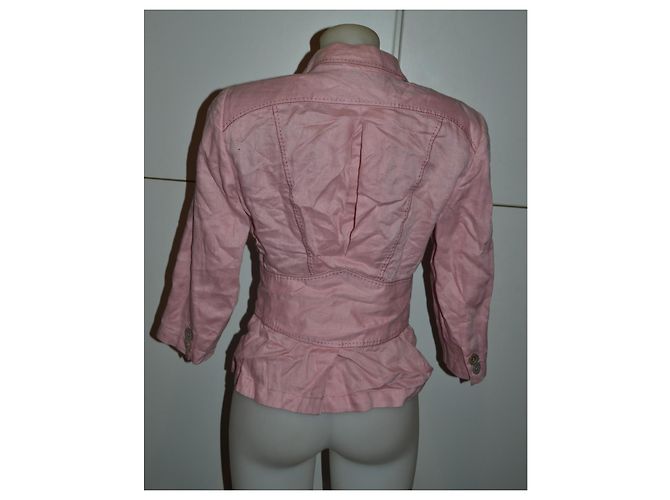 Sportmax Leinenjacke Rosa 3/4 Ärmel Pink - Ansicht 3