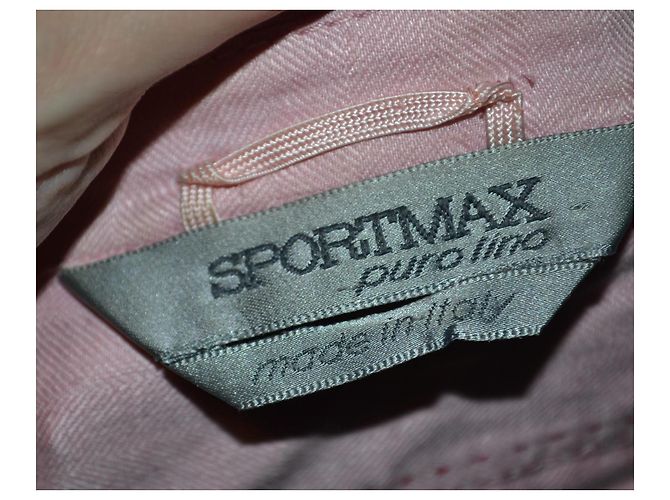 Sportmax Leinenjacke Rosa 3/4 Ärmel Pink - Ansicht 4