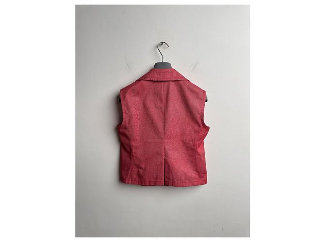 Chaleco sin mangas Miu Miu de algodón rojo Roja - vista 8