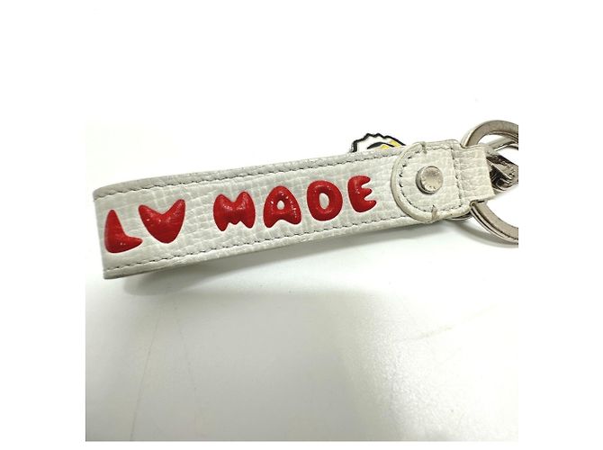 Louis Vuitton NIGO Collaboration Dragonne LV MADE Strap Bag Charm Keychain White Red - view 5