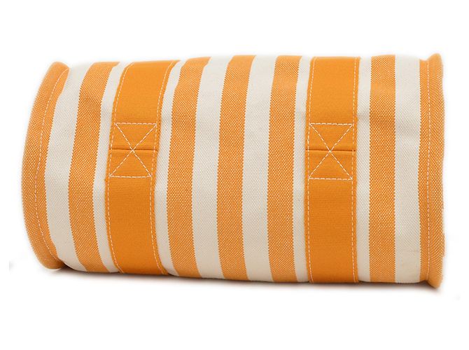 Hermès Cannes PM Tote Bag Weiß Orange - Ansicht 6