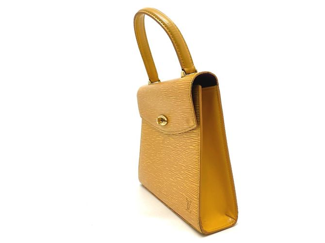 Bolsa de mão quadrada Malesherbes Epi Louis Vuitton Amarelo - vista 3