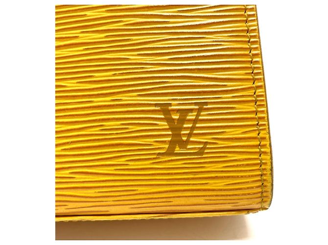 Bolsa de mão quadrada Malesherbes Epi Louis Vuitton Amarelo - vista 4