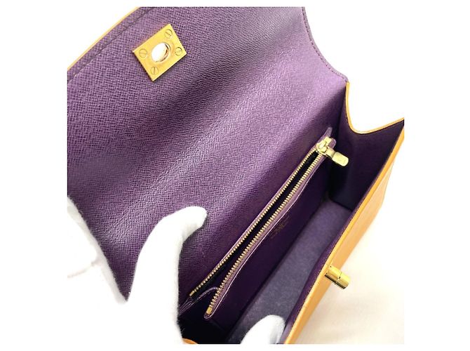 Bolsa de mão quadrada Malesherbes Epi Louis Vuitton Amarelo - vista 9