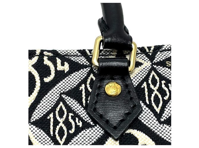 Borsa Petite Sac Plat in Jacquard Monogram Louis Vuitton Nero Blu - vista 11