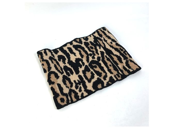 Snood con stampa leopardata Louis Vuitton Marrone Nero - vista 2