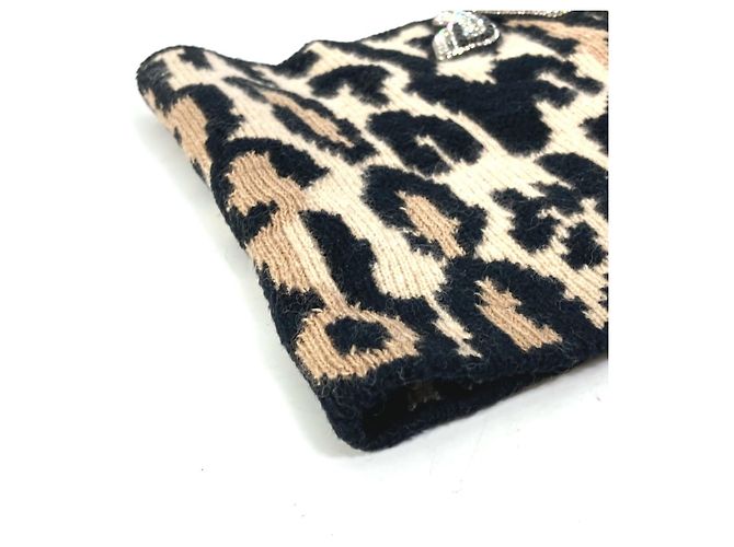 Snood con stampa leopardata Louis Vuitton Marrone Nero - vista 5