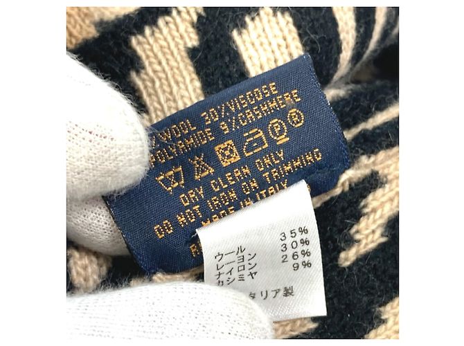 Snood con stampa leopardata Louis Vuitton Marrone Nero - vista 8