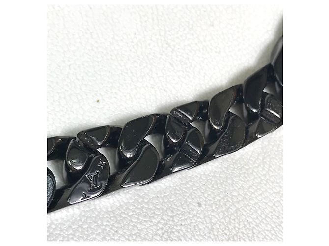 Collana a catena con toppe LV MP2853 di Louis Vuitton Nero Verde - vista 8