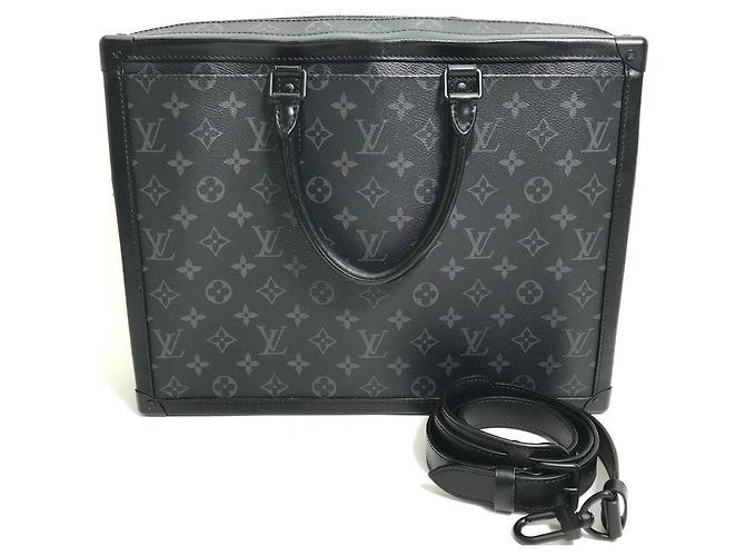 Louis Vuitton Monogram Eclipse Soft Trunk Briefcase Black - view 13