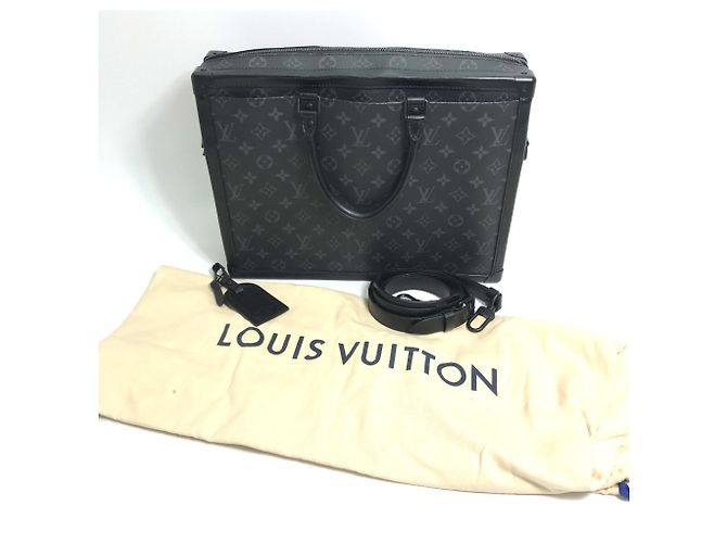 Louis Vuitton Monogram Eclipse Soft Trunk Briefcase Black - view 14