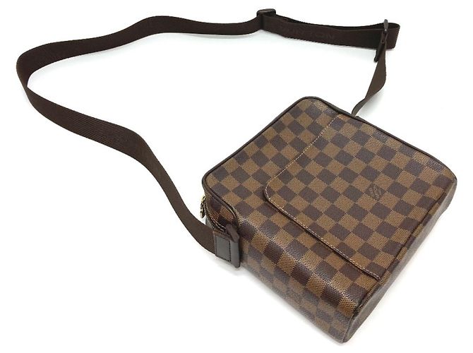 Borsa a Spalla Pochette PM Damier Olaf di Louis Vuitton Marrone Damier ebene - vista 3