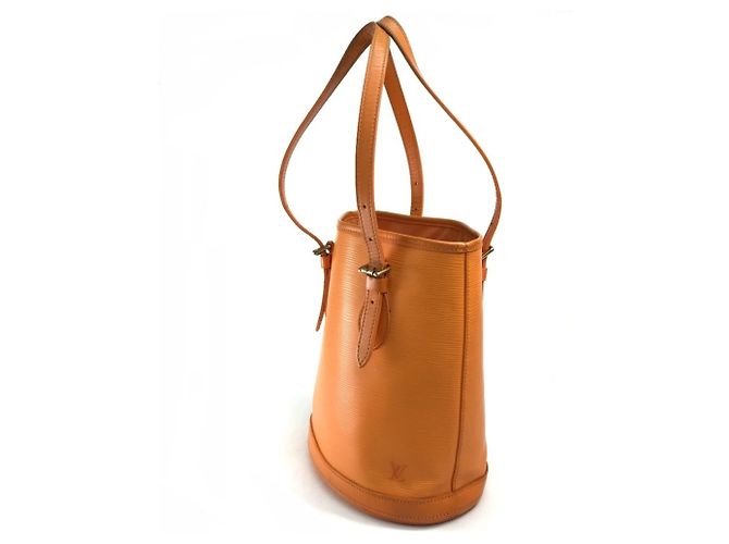 Borsa Tote Petit Bucket PM in Epi Louis Vuitton Arancione - vista 3