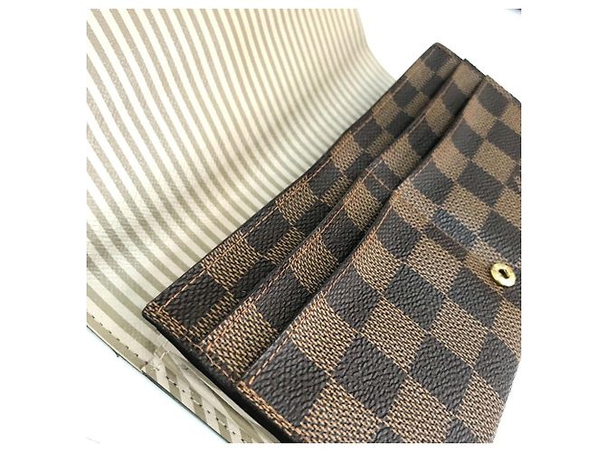 Cartera Bifold Sarah Damier Louis Vuitton Castaño Damier ebene - vista 10