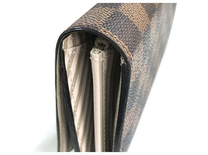 Cartera Bifold Sarah Damier Louis Vuitton Castaño Damier ebene - vista 5