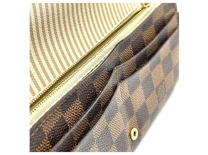 Cartera Bifold Sarah Damier Louis Vuitton Castaño Damier ebene - vista 9