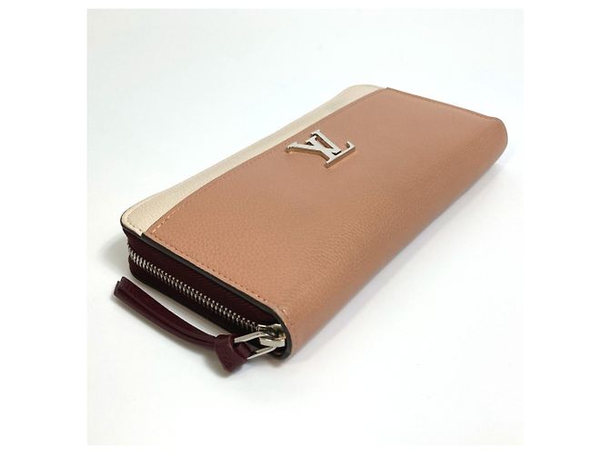 Cartera Larga Zippy Lockme Louis Vuitton Beige Naranja - vista 3