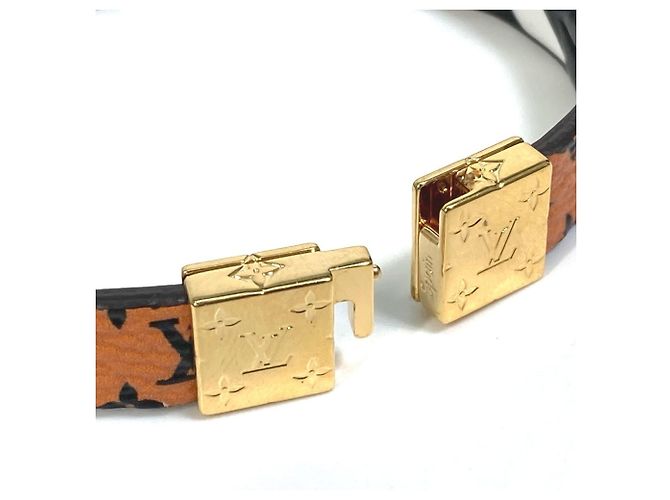 Bracciale Charm Monogramma Louis Vuitton Marrone Nero Bianco - vista 11