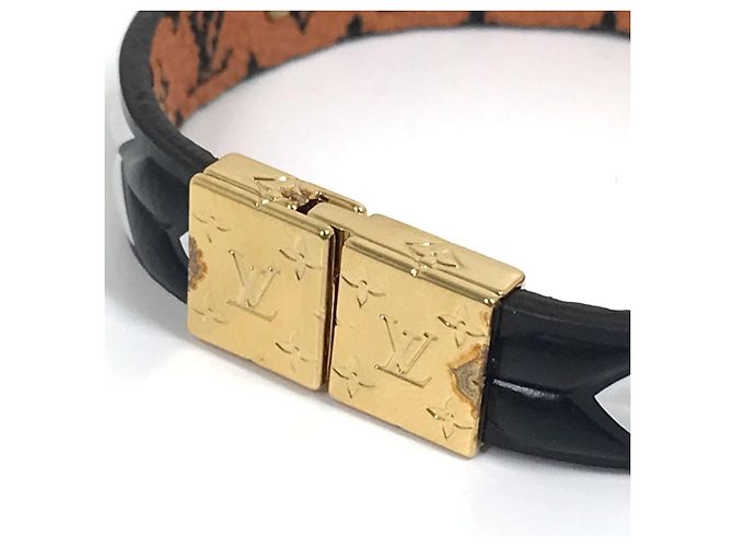 Bracciale Charm Monogramma Louis Vuitton Marrone Nero Bianco - vista 7