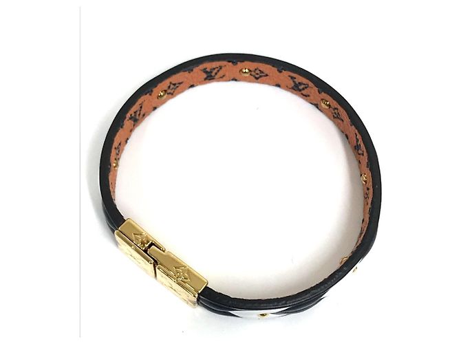Bracciale Charm Monogramma Louis Vuitton Marrone Nero Bianco - vista 9