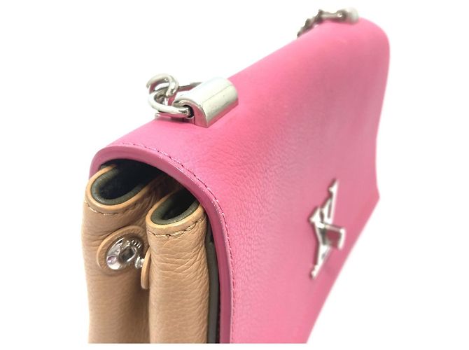 Lockme II Tricolor Handtasche von Louis Vuitton Pink Beige Khaki - Ansicht 6