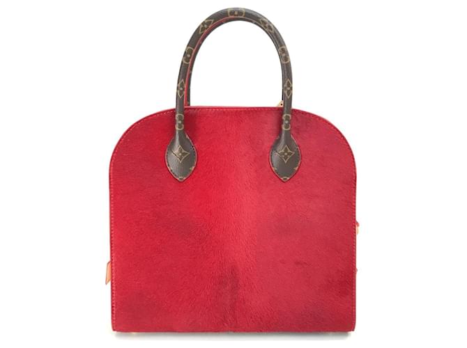Borsa Louis Vuitton Monogram Studded Marrone Rosso Monogramma - vista 2