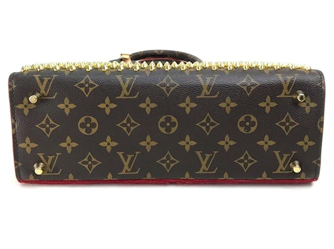 Borsa Louis Vuitton Monogram Studded Marrone Rosso Monogramma - vista 4