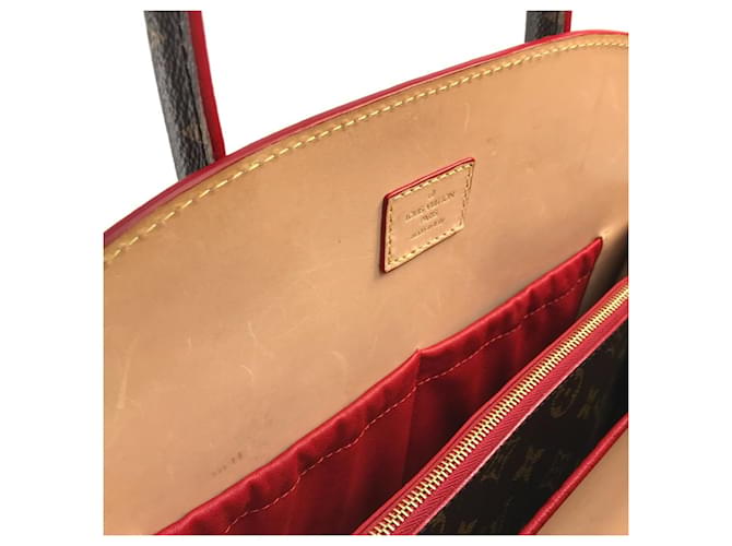 Borsa Louis Vuitton Monogram Studded Marrone Rosso Monogramma - vista 8