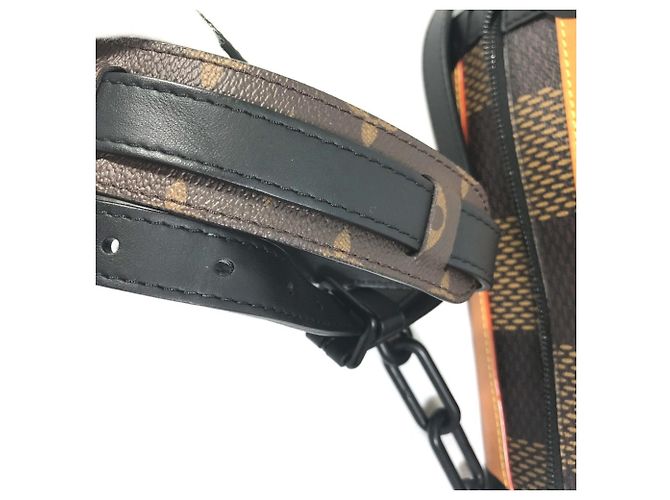Borsa a Spalla Pochette Louis Vuitton Damier Giant Collaborazione NIGO Marrone - vista 11