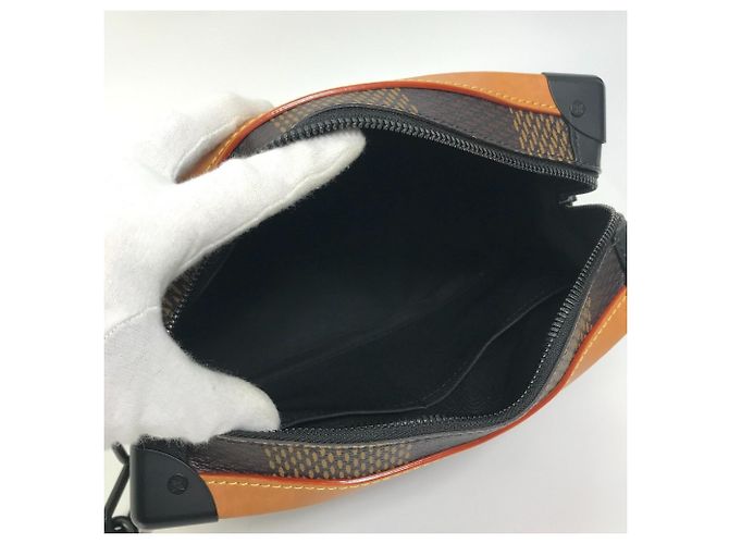 Borsa a Spalla Pochette Louis Vuitton Damier Giant Collaborazione NIGO Marrone - vista 14