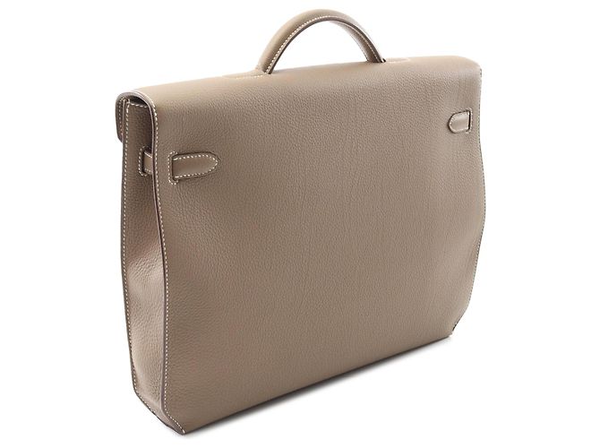 Hermès Borsa Kelly Depeches 36 in Togo Marrone Taupe - vista 2