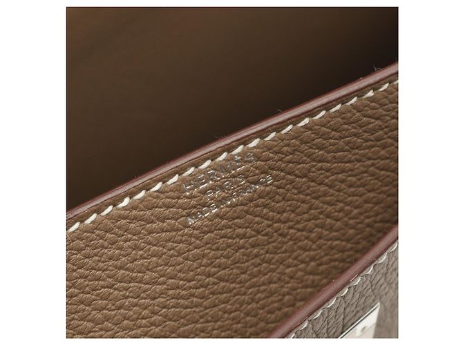 Hermès Borsa Kelly Depeches 36 in Togo Marrone Taupe - vista 4