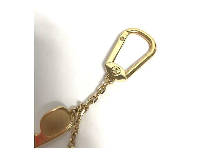 Cannes Louis Vuitton Gold Metal Keyring Golden - view 6