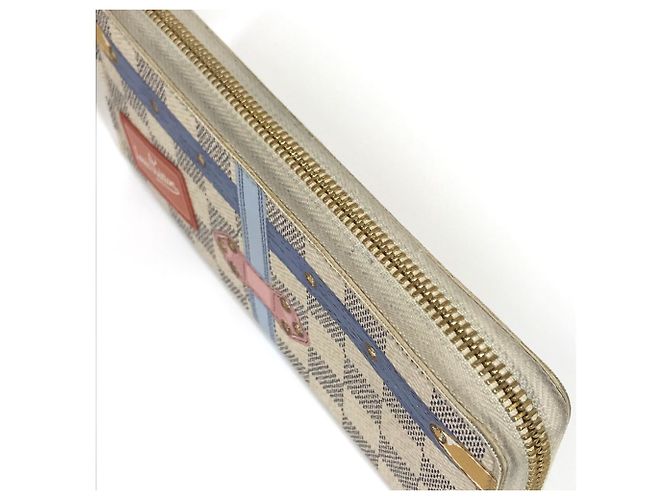 Cartera Larga Damier Azur Louis Vuitton Blanco - vista 10