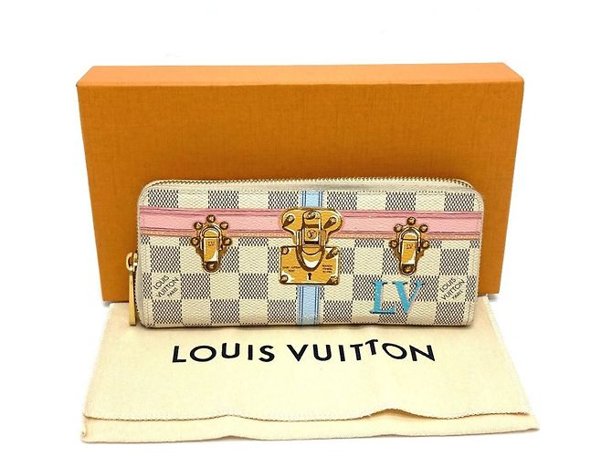 Cartera Larga Damier Azur Louis Vuitton Blanco - vista 17