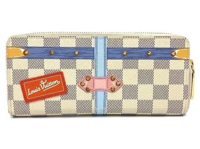 Cartera Larga Damier Azur Louis Vuitton Blanco - vista 3