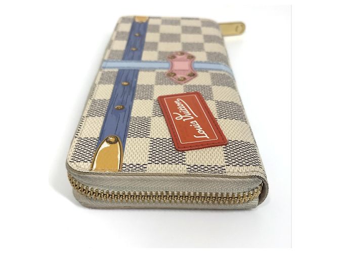 Cartera Larga Damier Azur Louis Vuitton Blanco - vista 4