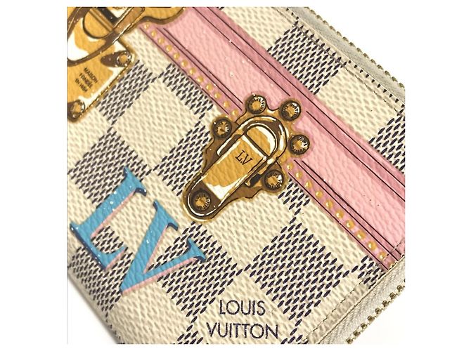 Cartera Larga Damier Azur Louis Vuitton Blanco - vista 6