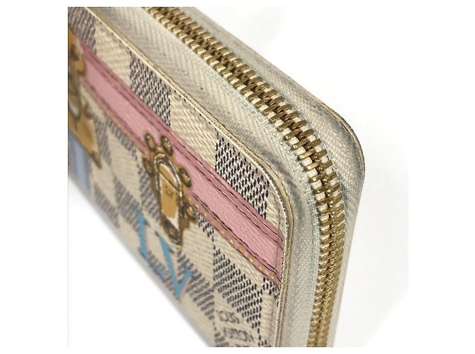 Cartera Larga Damier Azur Louis Vuitton Blanco - vista 9