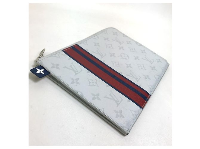Pochette Jour PM Monogram Louis Vuitton Blanc Rouge Bleu - vue 3