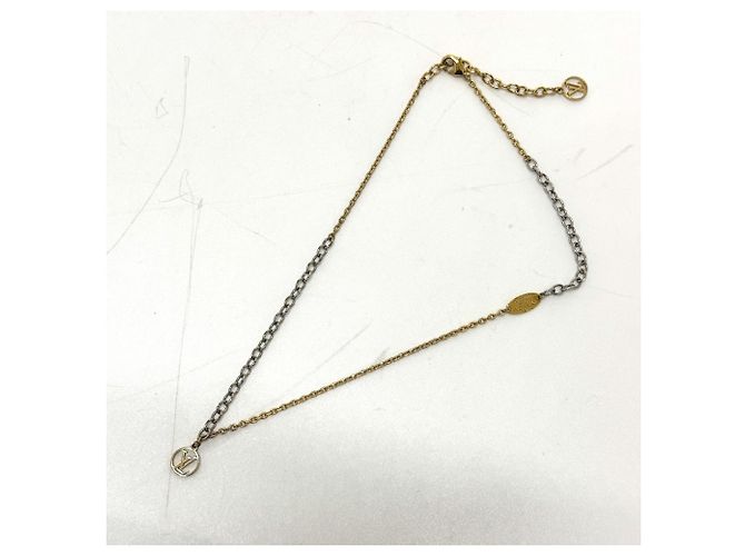 Collana a catena bicolore Logomania Louis Vuitton Argento Multicolore D'oro - vista 2